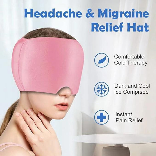 Instant Headache Relief Mask with Gel Ice Covering
